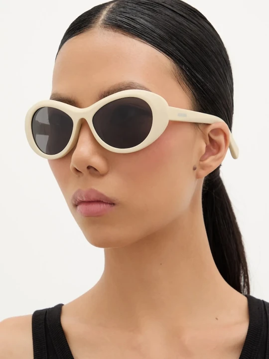 Zdjęcie produktu Jacquemus okulary przeciwsłoneczne ROND beżowy