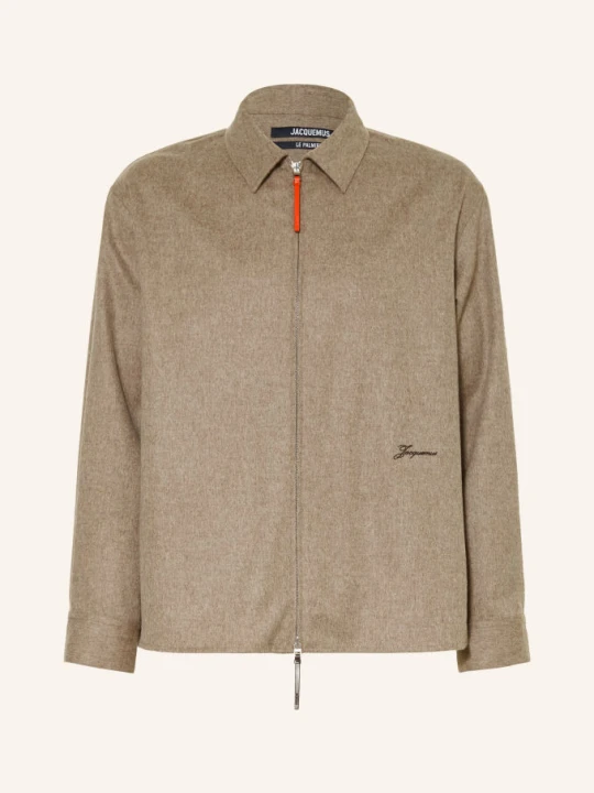 Zdjęcie produktu Jacquemus Płaszcz Wierzchni Z Flaneli La Chemise Flash beige