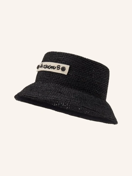 Zdjęcie produktu Jacquemus Słomkowy Kapelusz Le Bob Plage schwarz