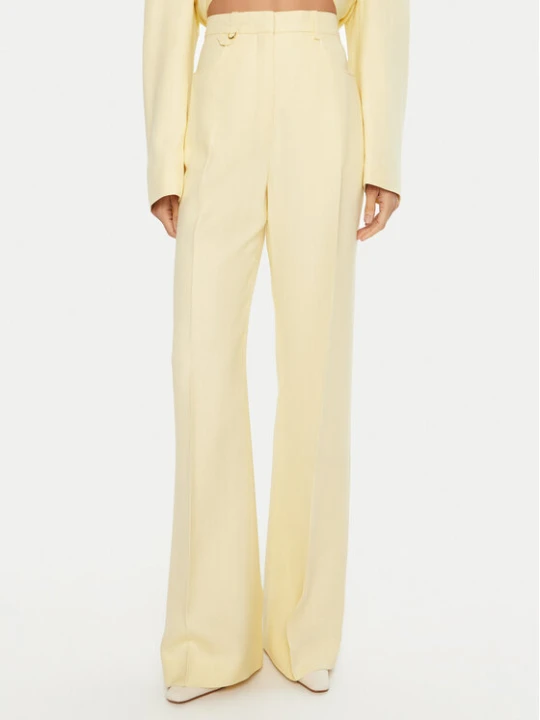 Zdjęcie produktu JACQUEMUS Spodnie materiałowe 24E241PA003 Żółty Regular Fit