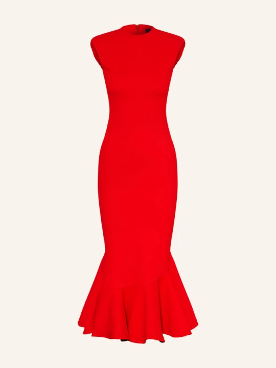 Zdjęcie produktu Jacquemus Sukienka Etui La Robe Palmier Z Wycięciami I Falbanami rot CZERWONY
