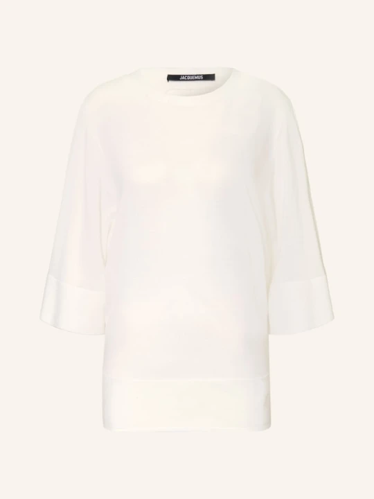 Zdjęcie produktu Jacquemus Sweter La Maille Mananco Z Rękawami 3 / 4 weiss KREMOWY