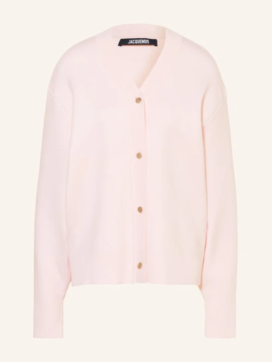 Zdjęcie produktu Jacquemus Sweter Le Cardigan Doppio Z Wełny Merynosowej rosa JASNORÓŻOWY
