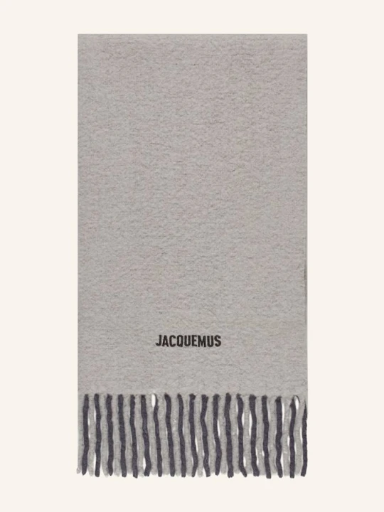 Zdjęcie produktu Jacquemus Szal Z Alpaki L' Echarpe Moisson grau SZARY