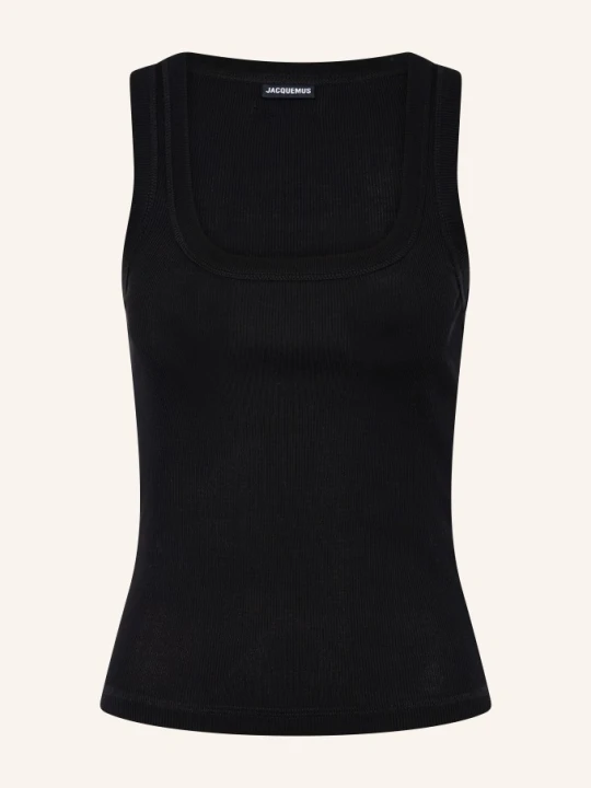 Zdjęcie produktu Jacquemus Top Le Debardeur Gros Grain schwarz CZARNY