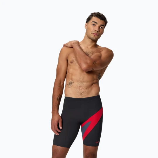 Zdjęcie produktu Jammery pływackie męskie Speedo Hyperboom anthracite/high risk red Czarny