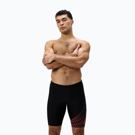 Zdjęcie produktu Jammery pływackie męskie Speedo Medley Logo Jammer black / neon corall