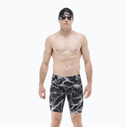 Zdjęcie produktu Jammery pływackie męskie TYR Durafast Elite Arterix Jammer titanium Czarny