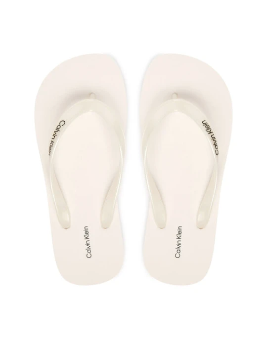 Zdjęcie produktu Japonki Calvin Klein Arwa - Metallic Pearlised Flip Flops HW0HW02956 Biały