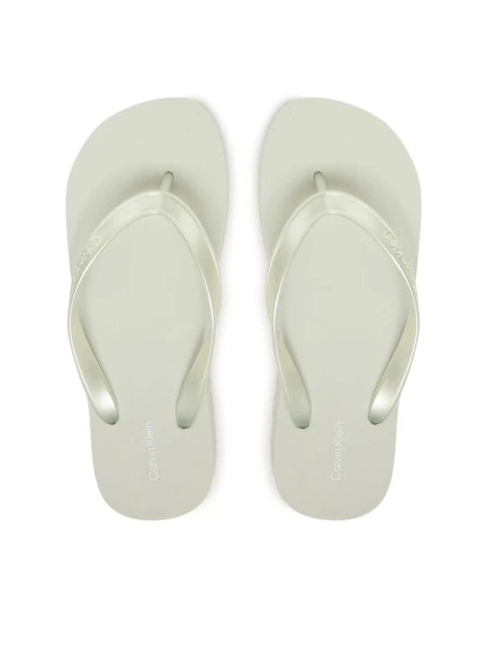 Zdjęcie produktu Japonki Calvin Klein Flatform Flip Flop Met Tpu HW0HW03120 Biały