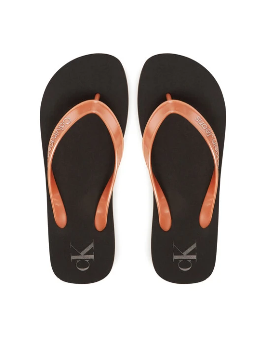 Zdjęcie produktu Japonki Calvin Klein Jeans Beach Sandal Monologo Tpu YW0YW01719 Złoty