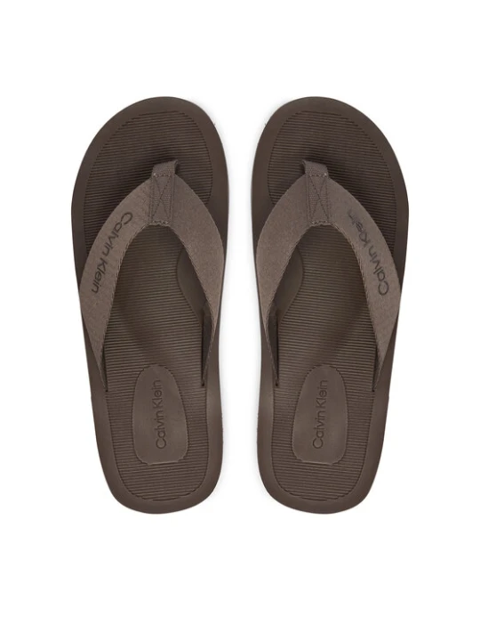 Zdjęcie produktu Japonki Calvin Klein Logo Webbing Strap HM0HM02106 Brązowy
