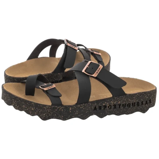 Zdjęcie produktu Japonki Capri L Eco Nubuck Black P018331000 (AP26-a) Asportuguesas