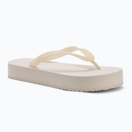 Zdjęcie produktu Japonki damskie Calvin Klein YW0YW01830 Beach Sandal Flatform Tpu eggshell/bright white Beżowy