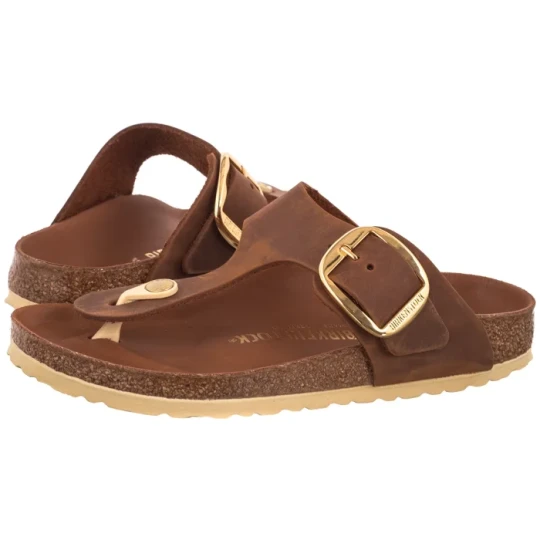 Zdjęcie produktu Japonki Gizeh Big Buckle Cognac Leather Oiled 1018785 (BK413-a) Birkenstock