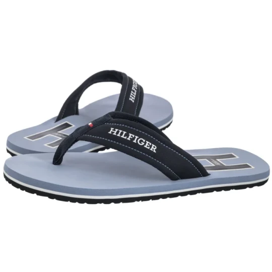Zdjęcie produktu Japonki Hilfiger H Padded Beach Sandal Brisk Blue FM0FM05536 C2B (TH1348-a) Tommy Hilfiger