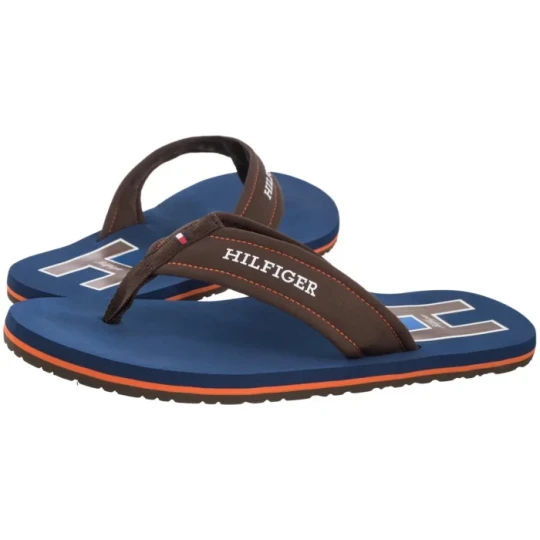 Zdjęcie produktu Japonki Hilfiger H Padded Beach Sandal Legacy Brown FM0FM05536 GV0 (TH1348-c) Tommy Hilfiger