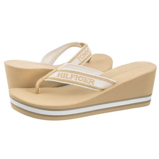 Zdjęcie produktu Japonki Hilfiger Wedge Beach Sandal Hervest Wheat FW0FW07903 ACR (TH1059-b) Tommy Hilfiger