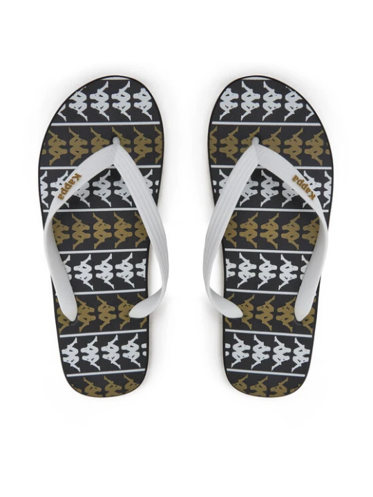 Zdjęcie produktu Japonki Kappa 371D2UW White - Black - Green Military Kolorowy