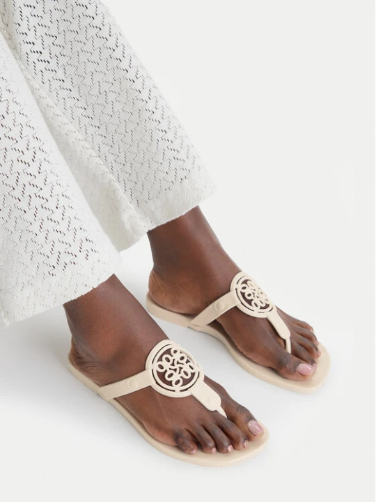 Zdjęcie produktu Japonki Nine West CEO-CT0906-1 Écru Kremowy