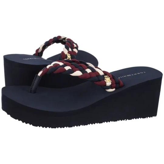 Zdjęcie produktu Japonki TH Wedge Braided Summer Sandal Rwb FW0FW09198 0GY (TH1441-a) Tommy Hilfiger