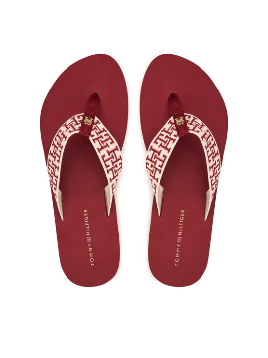 Zdjęcie produktu Japonki Tommy Hilfiger Corportate Sandal FW0FW09610 Czerwony