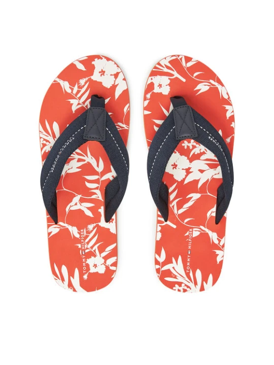 Zdjęcie produktu Japonki Tommy Hilfiger Hilfiger Flw Print Beach Sandal FM0FM05507 Granatowy