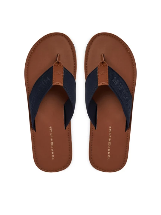 Zdjęcie produktu Japonki Tommy Hilfiger Jacquard Logo FM0FM05808 Granatowy