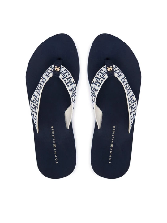 Zdjęcie produktu Japonki Tommy Hilfiger Mono Wedge Summer Sandal FW0FW09696 Granatowy