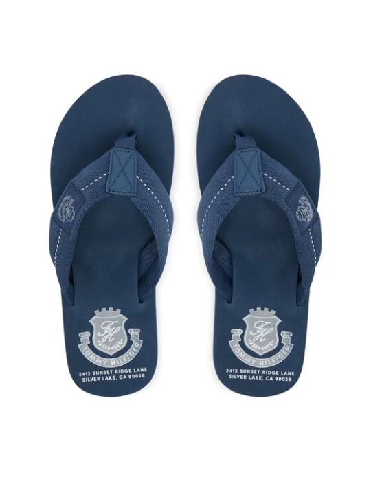 Zdjęcie produktu Japonki Tommy Hilfiger Patch Hilfiger Beach Sandal FM0FM05804 Niebieski
