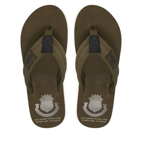 Zdjęcie produktu Japonki Tommy Hilfiger Patch Hilfiger Beach Sandal FM0FM05804 Zielony