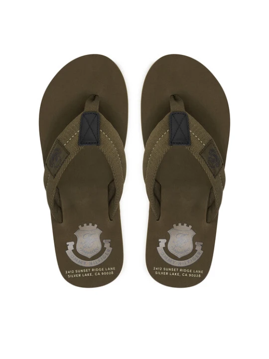 Zdjęcie produktu Japonki Tommy Hilfiger Patch Hilfiger Beach Sandal FM0FM05804 Zielony