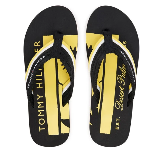 Zdjęcie produktu Japonki Tommy Hilfiger Patch Hilfiger Beach Sandal FM0FM05903 Czarny