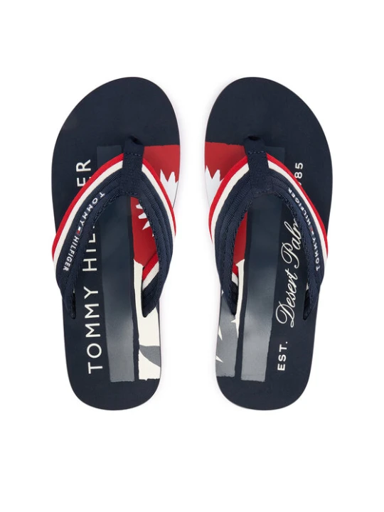 Zdjęcie produktu Japonki Tommy Hilfiger Patch Hilfiger Beach Sandal FM0FM05903 Granatowy