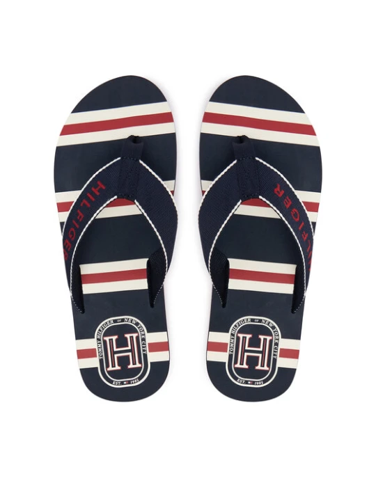 Zdjęcie produktu Japonki Tommy Hilfiger Stripes Beach Sandal FM0FM06003 Granatowy
