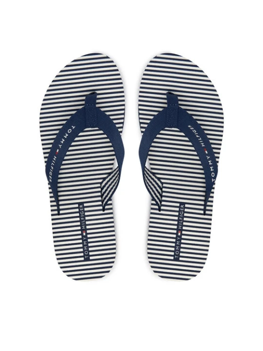 Zdjęcie produktu Japonki Tommy Hilfiger Th Ithaca Stripe Summer Sandal FW0FW09192 Granatowy