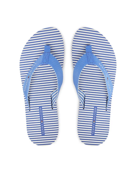 Zdjęcie produktu Japonki Tommy Hilfiger Th Ithaca Stripe Summer Sandal FW0FW09192 Niebieski