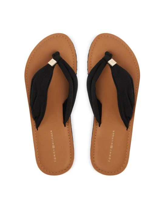 Zdjęcie produktu Japonki Tommy Hilfiger Th Ltr Footbed Summer Sandal FW0FW09194 Czarny