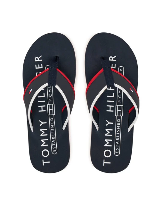 Zdjęcie produktu Japonki Tommy Hilfiger Tumble Beach Sandal FM0FM05710 Granatowy