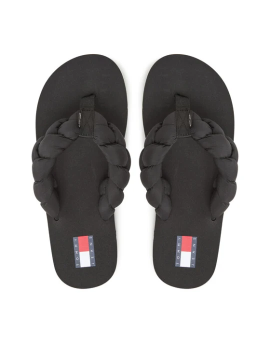 Zdjęcie produktu Japonki Tommy Jeans Braided Thong Beach Sandal EN0EN02877 Czarny