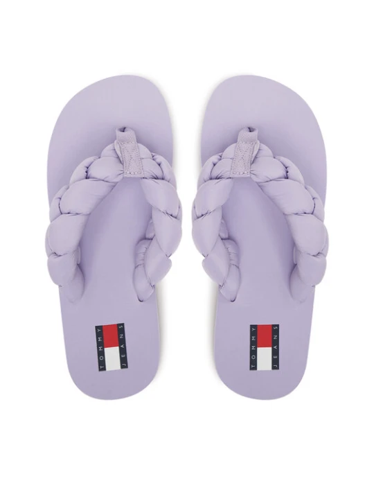 Zdjęcie produktu Japonki Tommy Jeans Braided Thong Beach Sandal EN0EN02877 Fioletowy