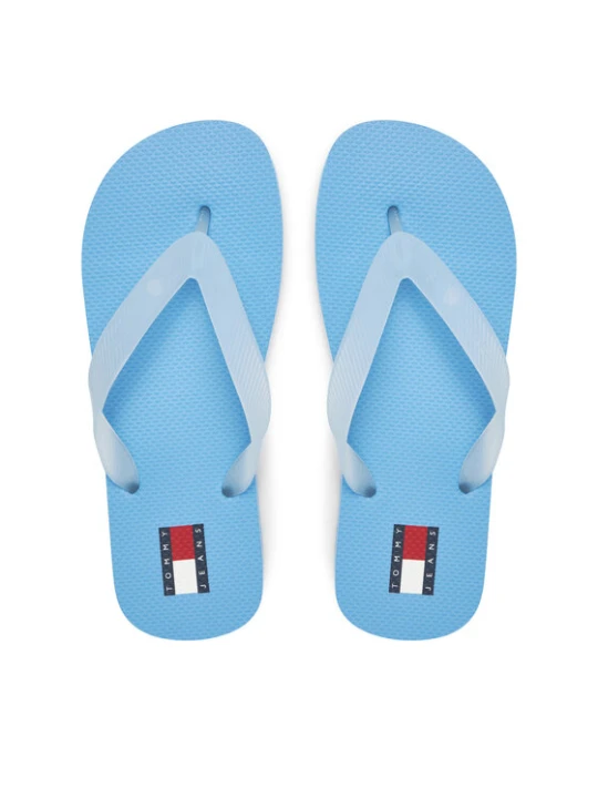 Zdjęcie produktu Japonki Tommy Jeans Tjw Logo Flip Flop EN0EN02447 Błękitny Niebieski jasny