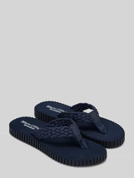 Zdjęcie produktu Japonki w efekcie plecionki model 'SANDY' Marc O'Polo Granatowy