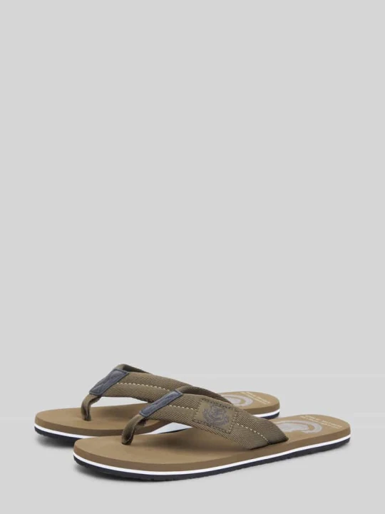Zdjęcie produktu Japonki z detalem z herbem Tommy Hilfiger Khaki