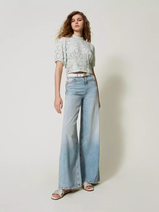 Zdjęcie produktu JASNE SZEROKIE JEANSY TWINSET
