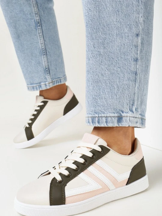 Zdjęcie produktu Jasnobeżowe Sneakersy Sznurowane Baronsa Beżowy