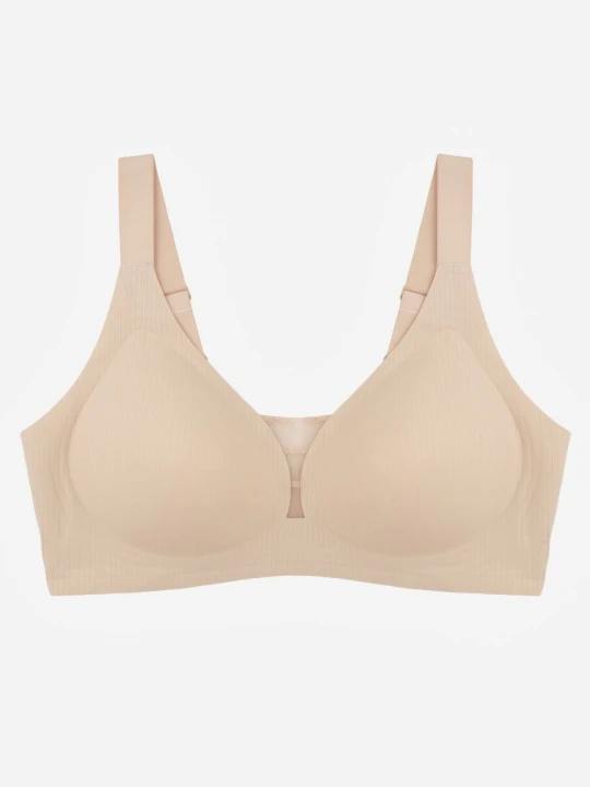 Zdjęcie produktu Jasnobeżowy Biustonosz z Prążkowanego Materiału Ezimere Love Magnolia