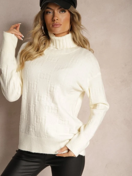 Zdjęcie produktu Jasnobeżowy Golf o Klasycznym Kroju Savelle Wool Fashion
