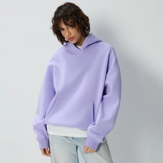 Zdjęcie produktu Jasnofioletowa bluza basic z kapturem House lawendowy