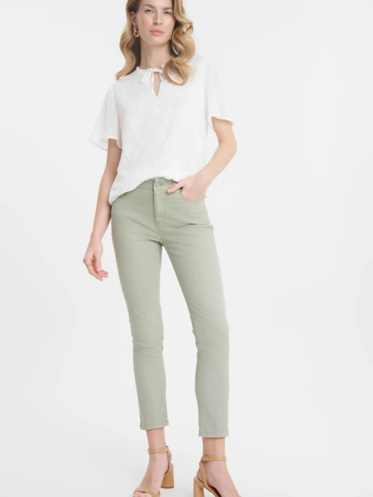 Zdjęcie produktu Jasnooliwkowe spodnie skinny Greenpoint